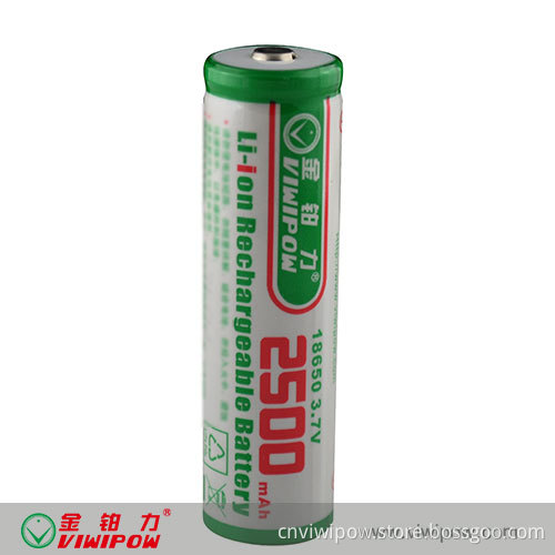 Rechargeable Li Ion Battery 18650 3.7V 2500mAh (VIP-18650 (2500mAh))